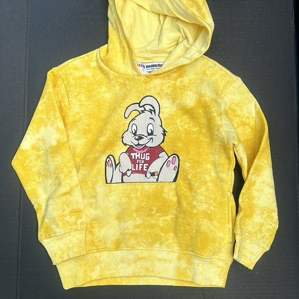 New GUESS Kids Washed Bunny Hoodie (Kids 7-16)